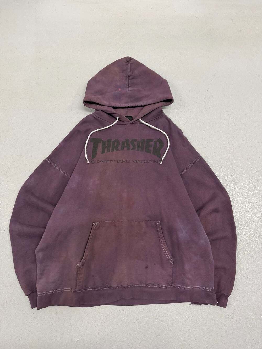 Distressed Thrasher Magazine Skate Pullover Hoodie